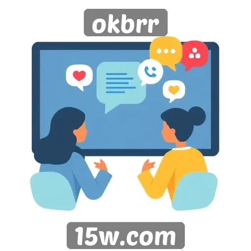 Recursos de interação social no site okbrr