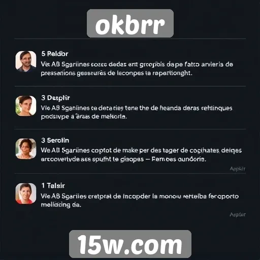 feedback dos usuários sobre a interface do okbrr